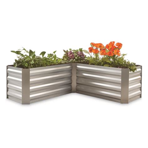 galvanized steel 10 x 10 x 4 box|Metal Rectangular Planter Box, Galvanized Steel Tall Planters for .